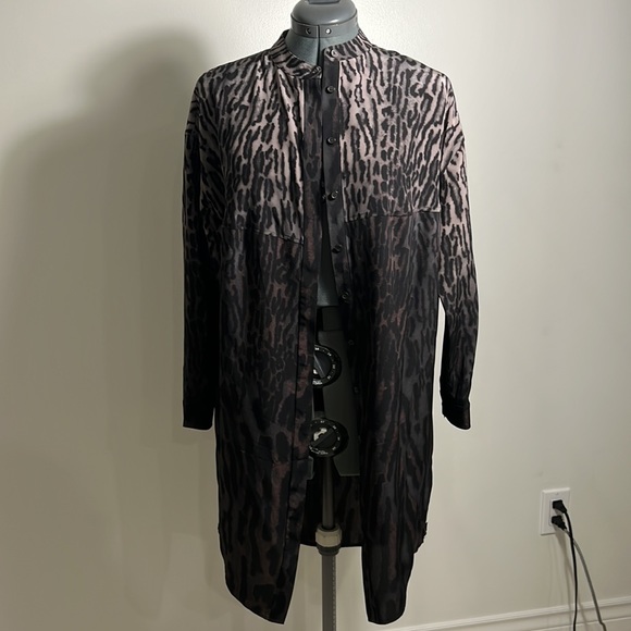 ALL SAINTS Helle Sinai Dress 100% silk - Picture 3 of 4